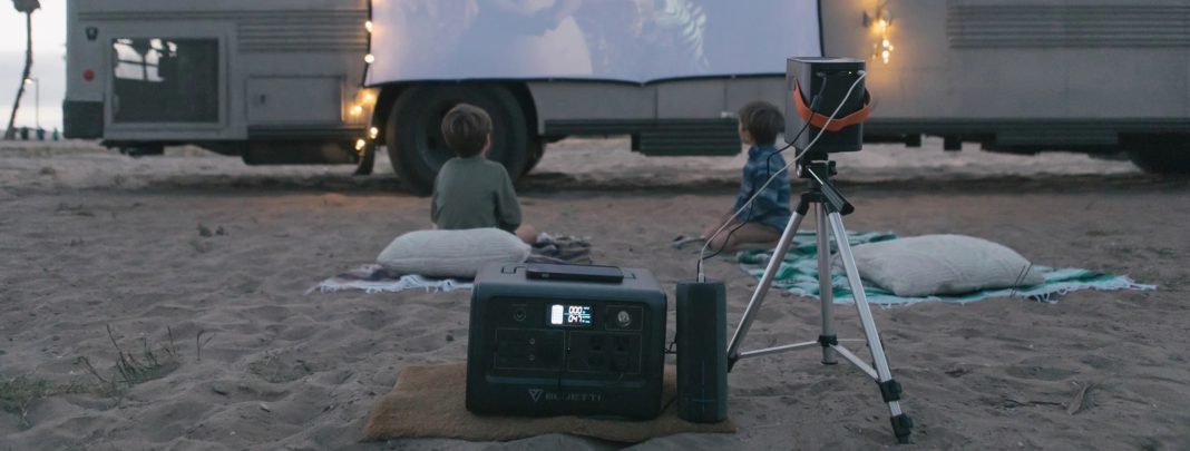 bluetti power pack movie theatre