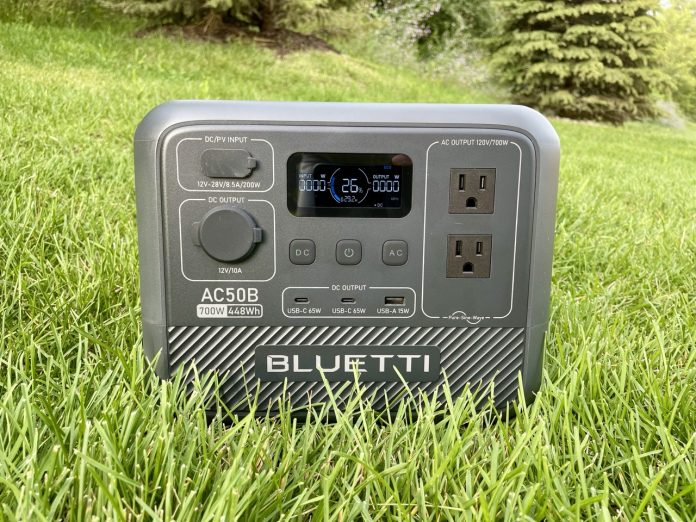 Bluetti AC50B on grass