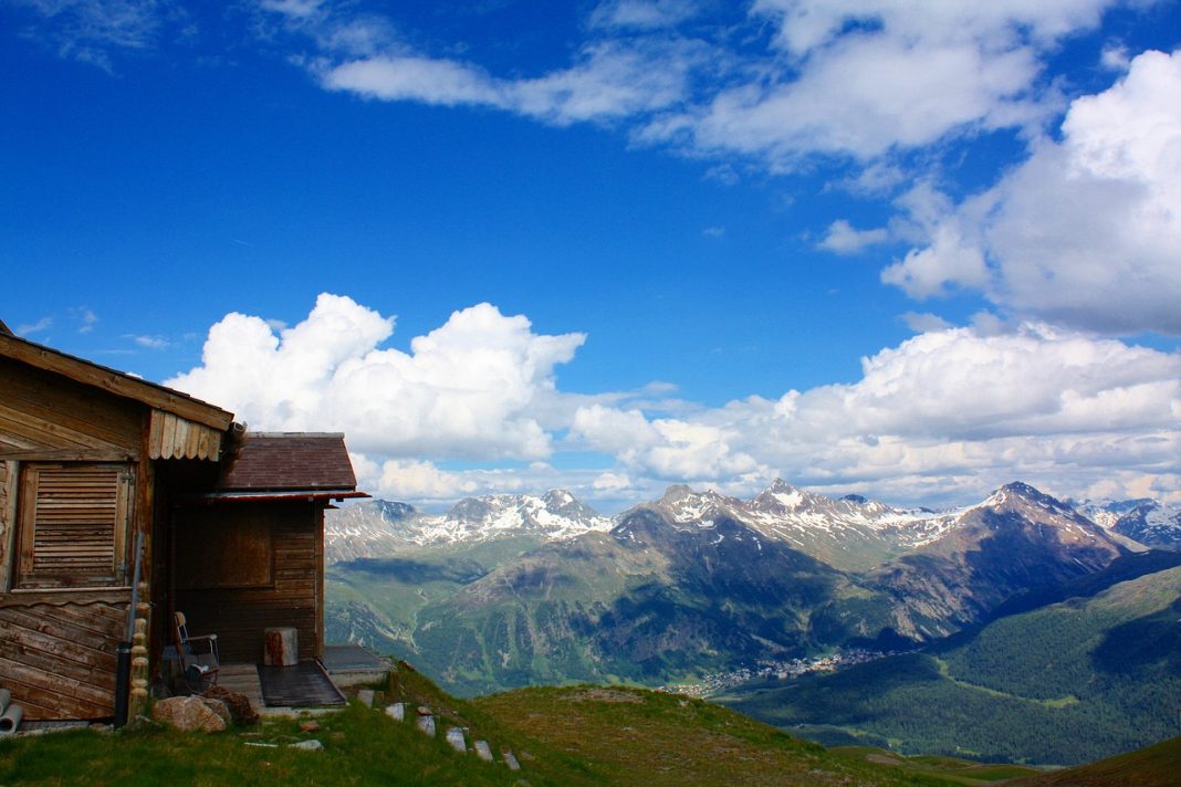 chalet on a mountaintop