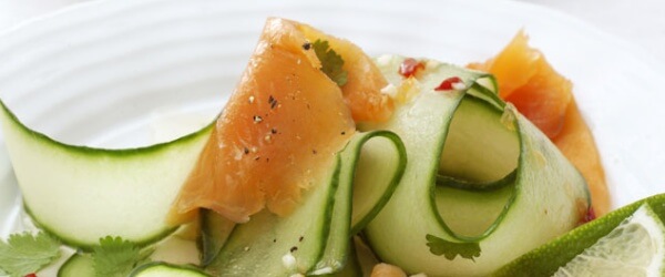 Cucumber Rolls with Smoked Salmon
