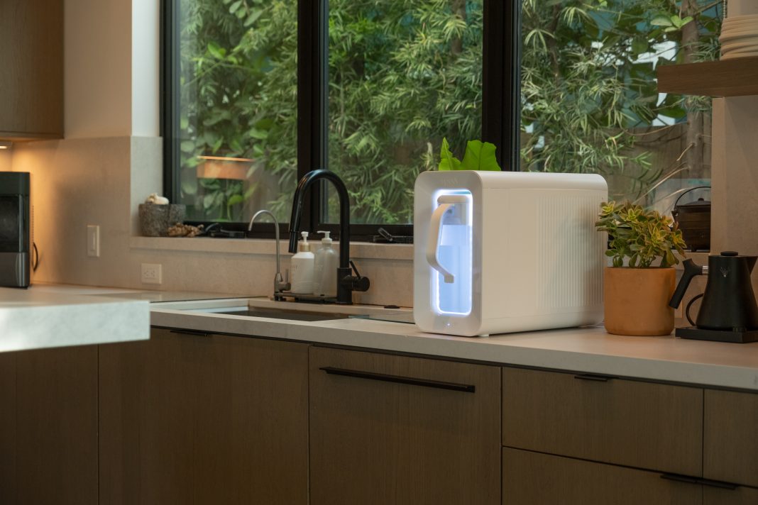 spout atmospheric water generator on kitchen countertop