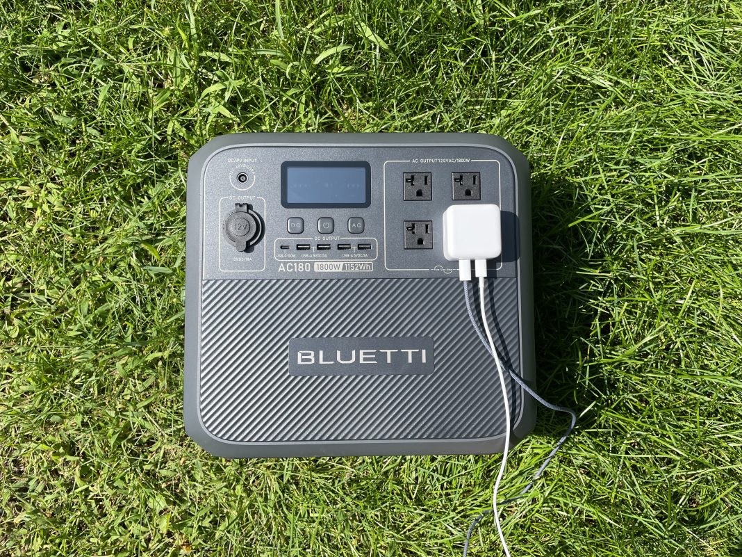 bluetti ac180 in grass
