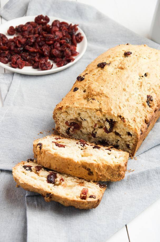 vanilla cranberry quickbread