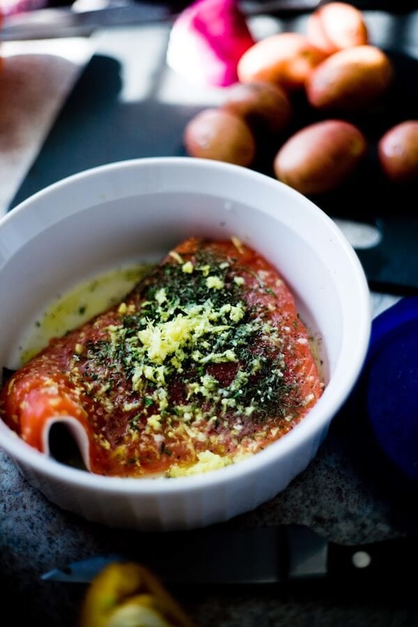 Marinating Salmon