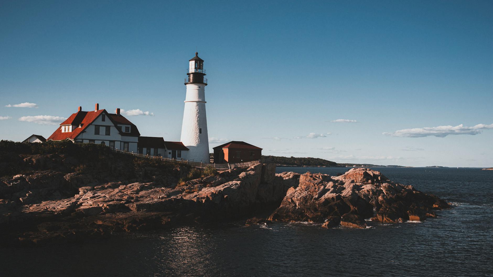 portland head light in maine in usa