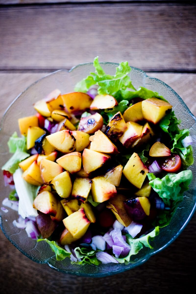 Simple Grilled Nectarine Salad