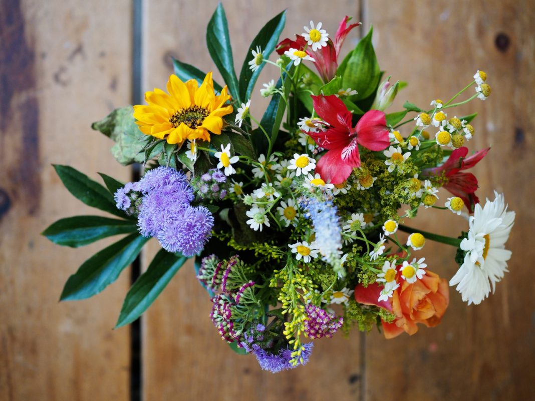 sustainably grown flower bouquets