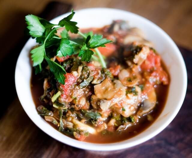 Vegan Mushroom, Parsley and White Bean Tomato Soup Recipe banner