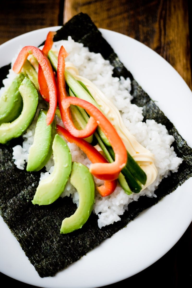 vegetarian tofu sushi