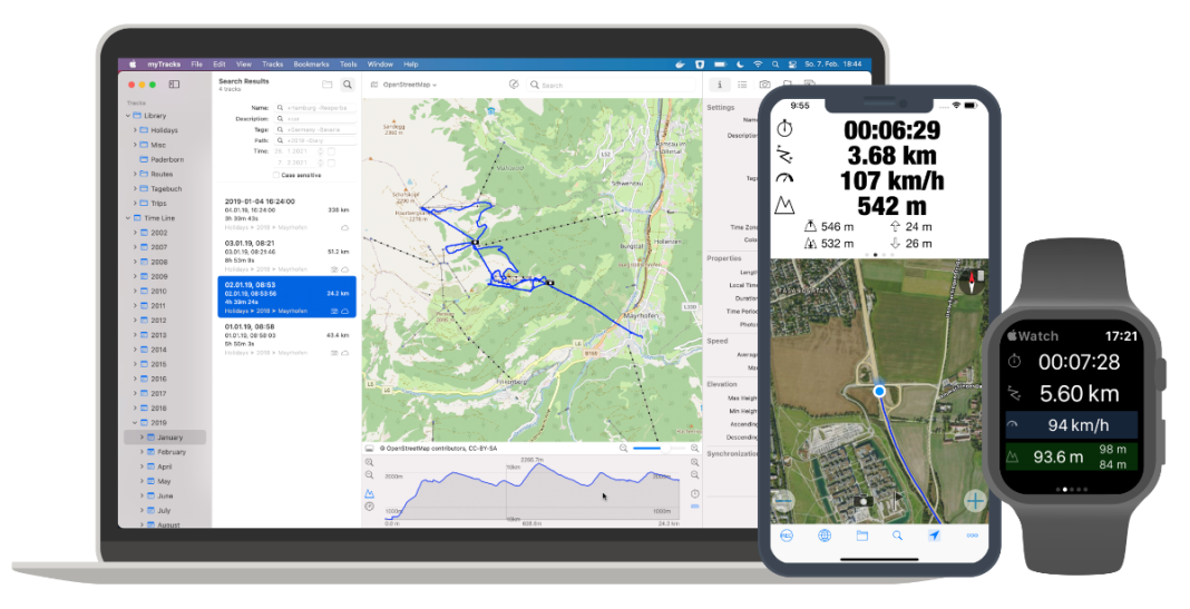 MyTracks software for ecologists