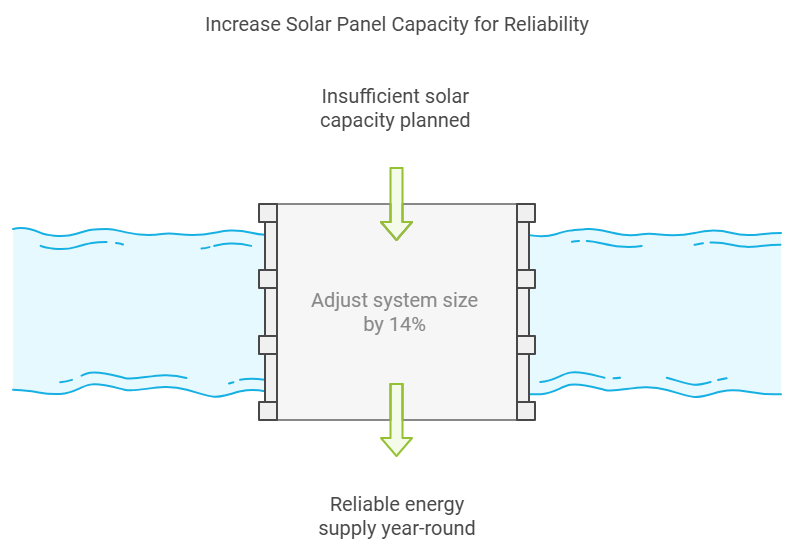 increase solar panel capacity for reliability